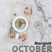 Birth Month Flower Bumper Case with Magsafe | iPhone 14 13 12 Pro Max Case | Samsung Galaxy Case | Google Pixel Case