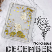 December Narcissus BirthFlower Tablet Case | iPad Pro Air mini6 Tab S8 S7 Ultra S8+ S7+ A8 A7 Case