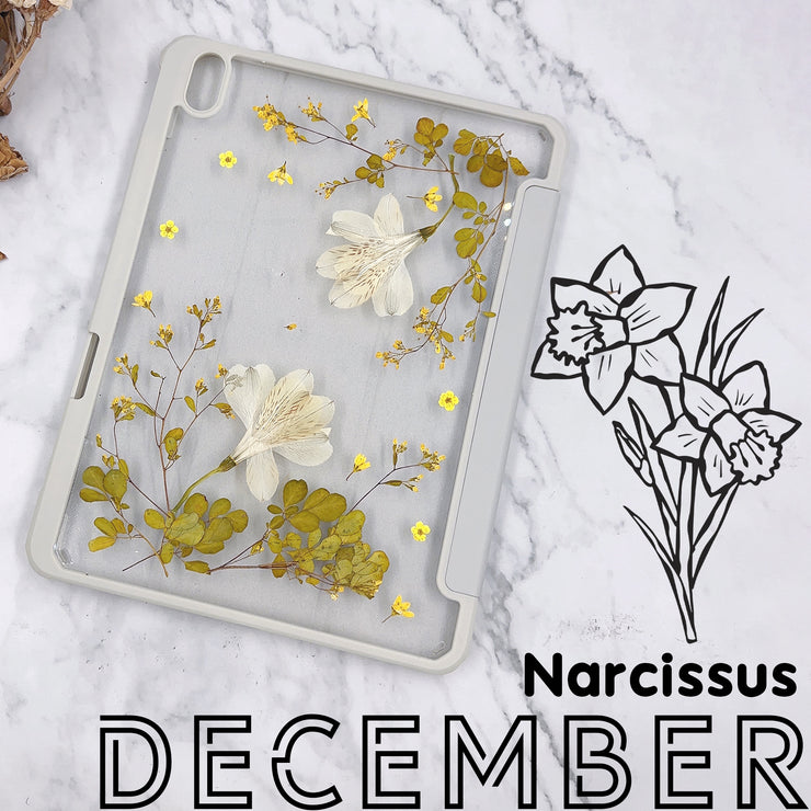 December Narcissus BirthFlower Tablet Case | iPad Pro Air mini6 Tab S8 S7 Ultra S8+ S7+ A8 A7 Case