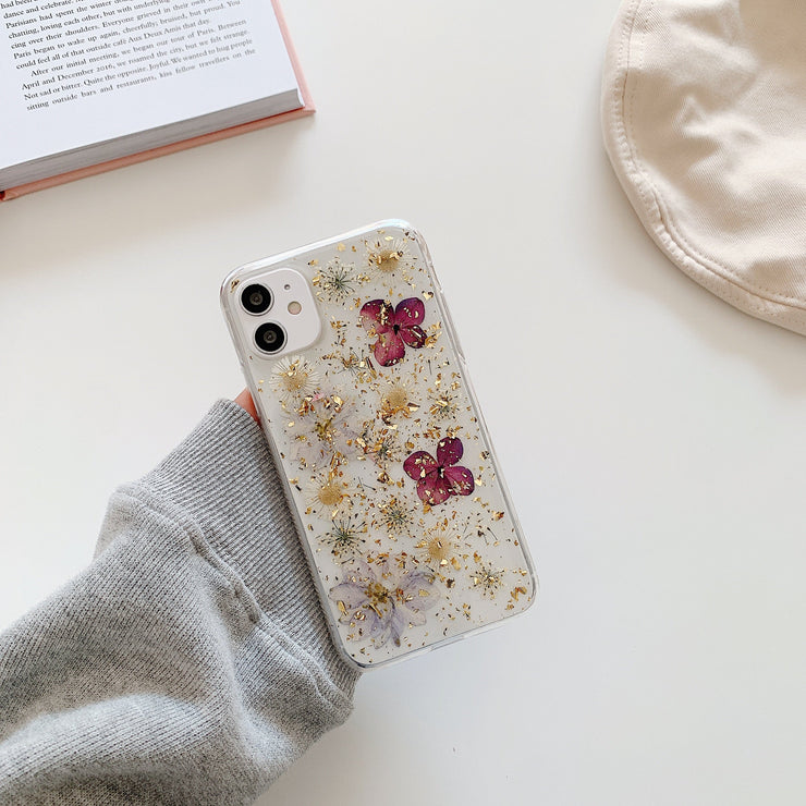 Gold Foil Embellished Clear Phone Case