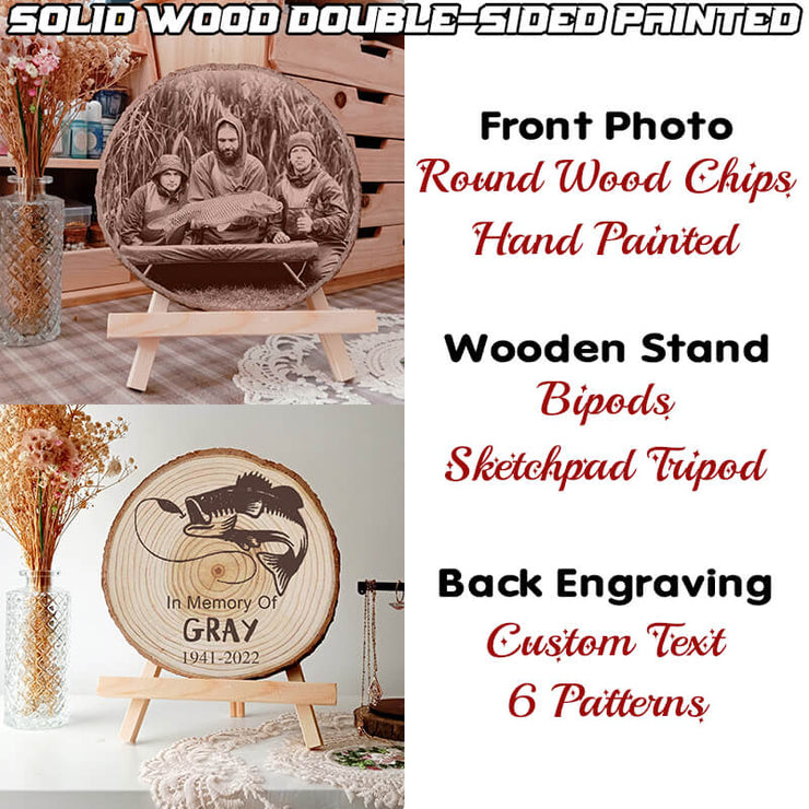 Hunting | Color Printing | Hand Painted | Custom On Solid Wood | Double-Sided Painted