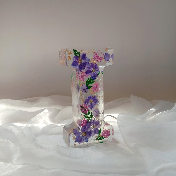 Purple Flower Resin Custom Night Light