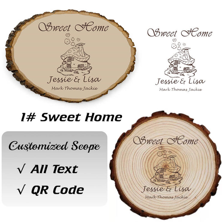 Family | Color Printing | Hand Painted | Custom On Solid Wood | Double-Sided Painted