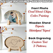 Lovers | Color Printing | Hand Painted | Custom On Solid Wood | Double-Sided Painted