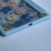 Blue Pink White 3 Color Flowers Tablet Case | iPad Pro | Air 4 5 | Mini 6