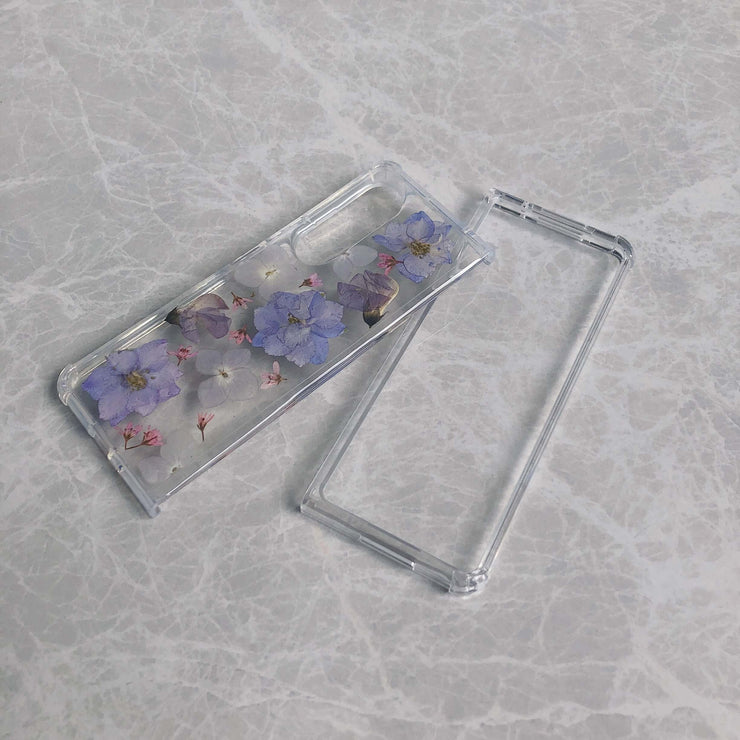 Purple Pressed Delphinium | Bumper Case | z Flip 3, z Flip 4, z Fold 3, z Fold 4