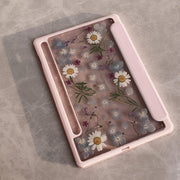 Blue Flowers Dried Flower Tablet Case | iPad Pro | Air 4 5 | Mini 6