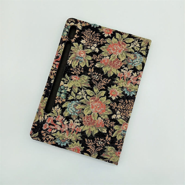 Vintage French Floral Oil Painting Embroidery Tablet Case | Tab S7 S8 | Tab A7 A8