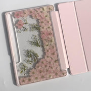 "Pink Flowers Wedding" Tablet Case | iPad Pro | Air 4 5 | Mini 6