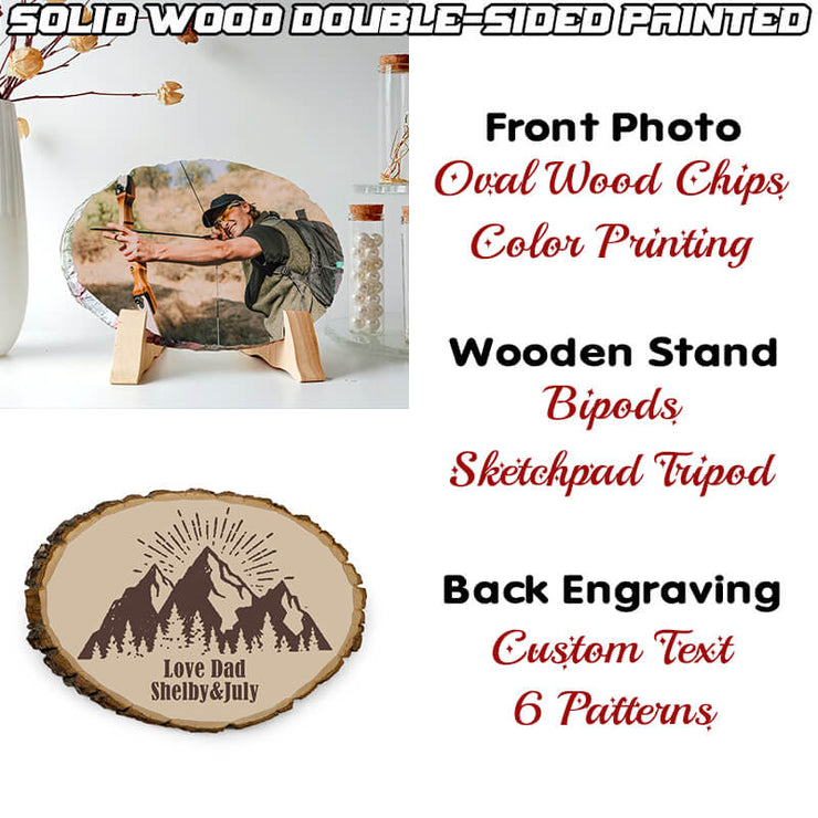 Hunting | Color Printing | Hand Painted | Custom On Solid Wood | Double-Sided Painted