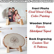 Family | Color Printing | Hand Painted | Custom On Solid Wood | Double-Sided Painted