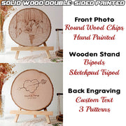 Lovers | Color Printing | Hand Painted | Custom On Solid Wood | Double-Sided Painted