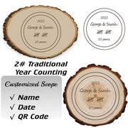 Wedding, Wedding Anniversary | Color Printing | Hand Painted | Custom On Solid Wood | Double-Sided Painted