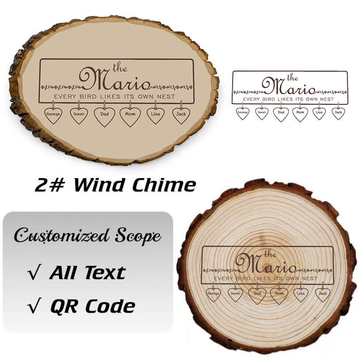 Family | Color Printing | Hand Painted | Custom On Solid Wood | Double-Sided Painted