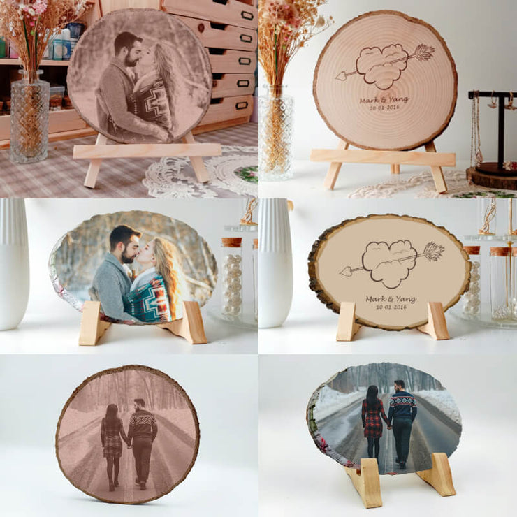 Lovers | Color Printing | Hand Painted | Custom On Solid Wood | Double-Sided Painted