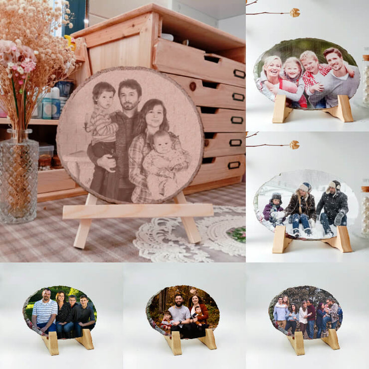 Family | Color Printing | Hand Painted | Custom On Solid Wood | Double-Sided Painted