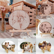 Wedding, Wedding Anniversary | Color Printing | Hand Painted | Custom On Solid Wood | Double-Sided Painted