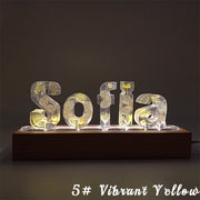 Custom Gift | Eternal Flower Night Light | Wooden Base