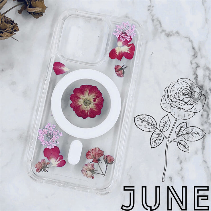 Birth Month Flower Bumper Case with Magsafe | iPhone 14 13 12 Pro Max Case | Samsung Galaxy Case | Google Pixel Case