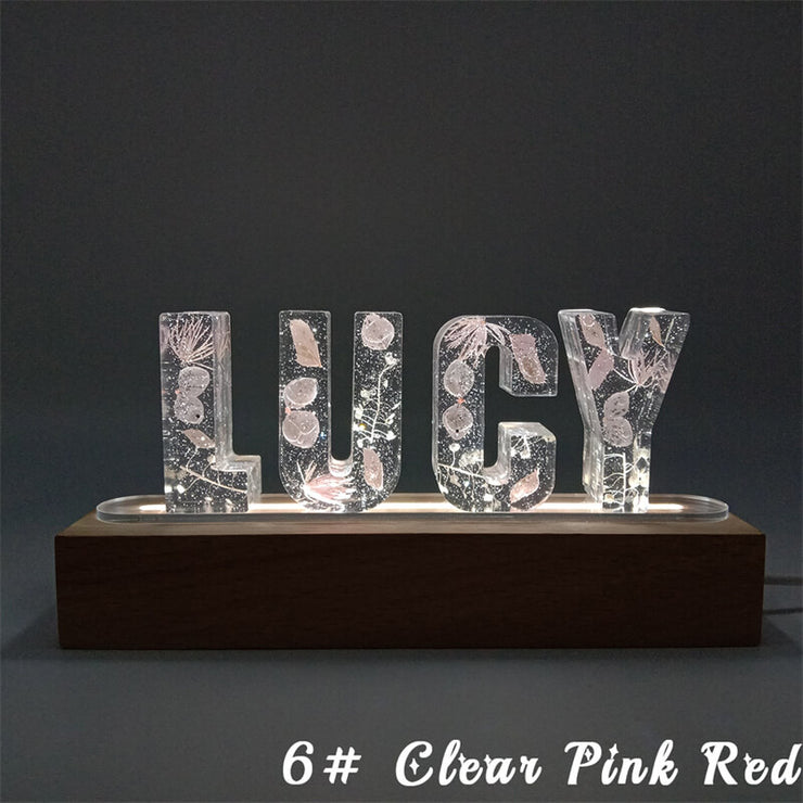 Custom Gift | Eternal Flower Night Light | Wooden Base