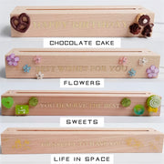 Dried Flowers Pressed Daisy Resin Name Night Light-Wooden Base