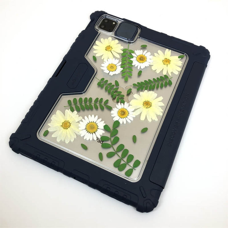 Yellow Cosmos Tablet Case | Bumper Leather Case | Camera Protection Case