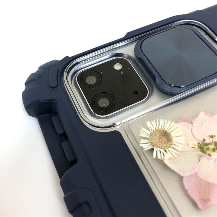 Blue White Pink Delphinium Tablet Case | Bumper Leather Case | Camera Protection Case