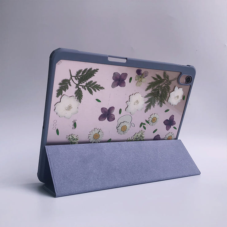 White Daisy Green Leaves Tablet Case | iPad Pro | Air 4 5 | Mini 6