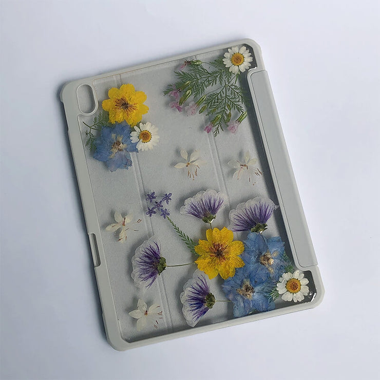 Blue Yellow Flowers White Daisies Tablet Case | iPad Pro | Air 4 5 | Mini 6