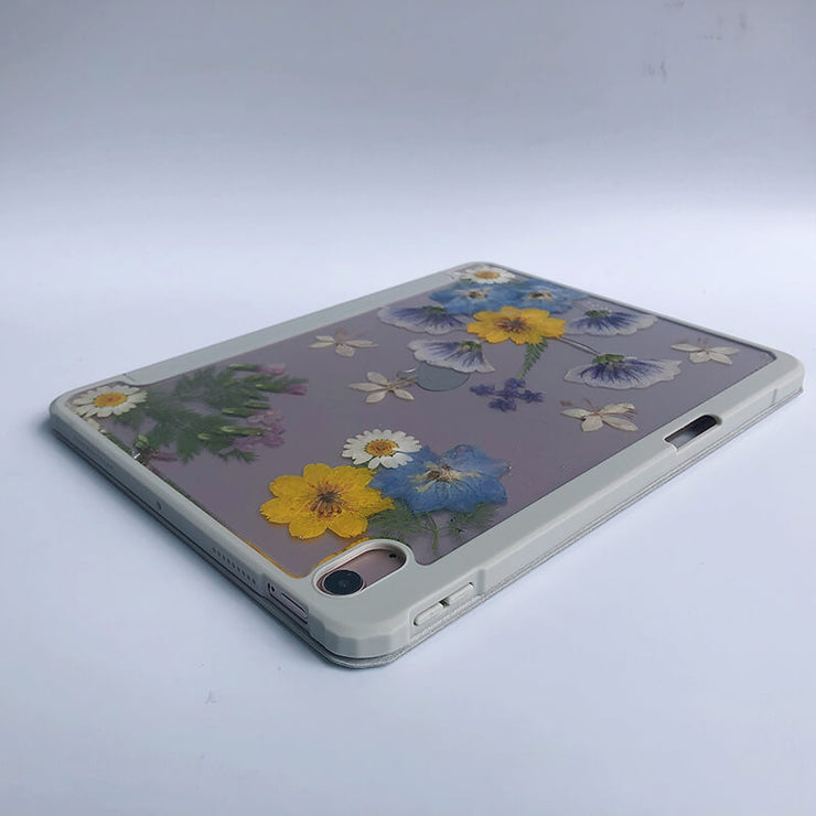 Blue Yellow Flowers White Daisies Tablet Case | iPad Pro | Air 4 5 | Mini 6