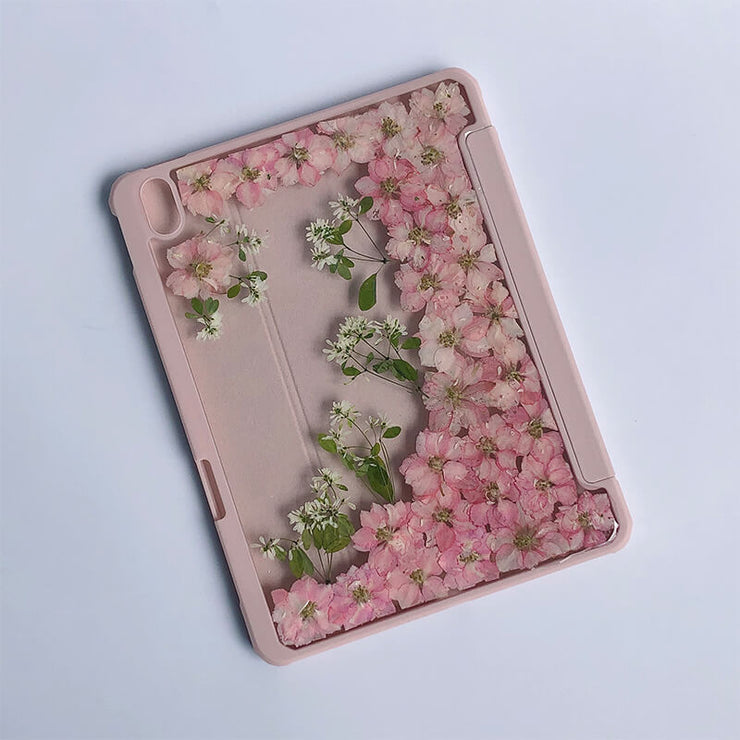 "Pink Flowers Wedding" Tablet Case | iPad Pro | Air 4 5 | Mini 6