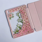 "Pink Flowers Wedding" Tablet Case | iPad Pro | Air 4 5 | Mini 6