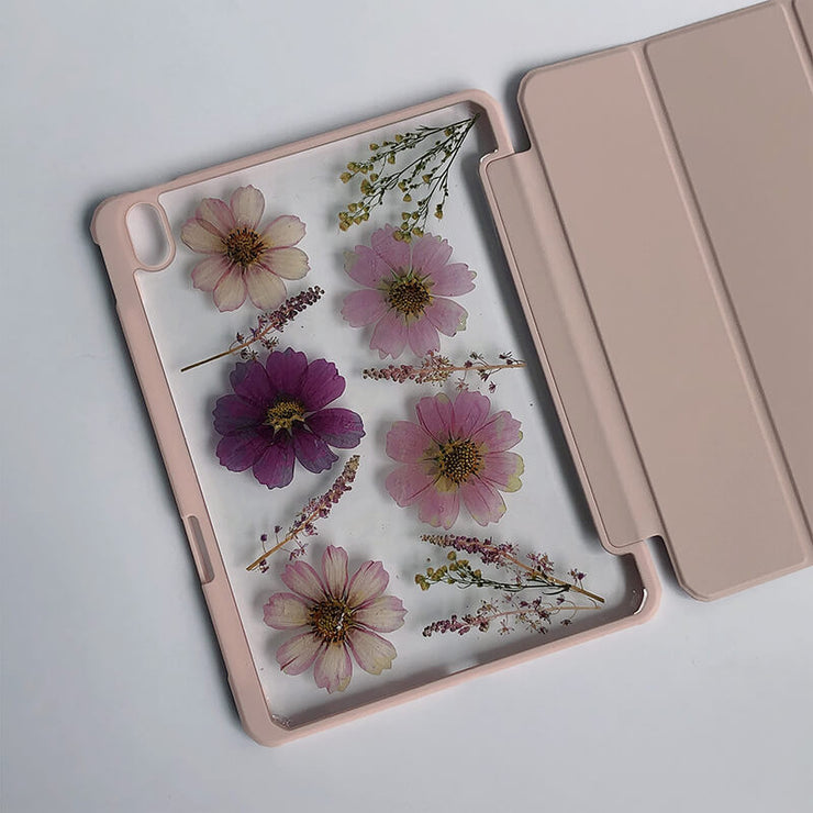 "Five Pink Flowers" Tablet Case | iPad Pro | Air 4 5 | Mini 6