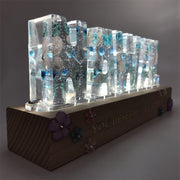 Haze Blue | Eternal Flower Night Light | Wooden Base