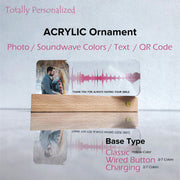 Advanced Custom Gift | Soundwave Art Crystal Clear Photo Plate | Scan the QR Code To Listen The Memories