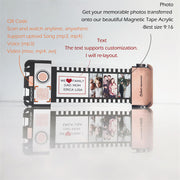 Advanced Custom Gift | Camera Film Crystal Clear Photo Plate | Scan the QR Code To Watch The Memories