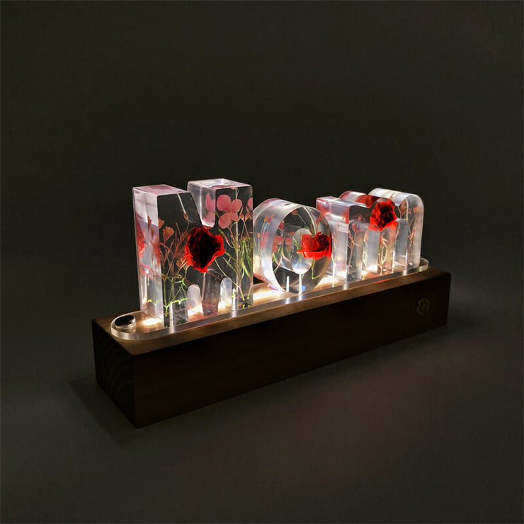 Red Rose | Eternal Flower | Custom Name Night Light