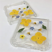 Yellow Blue Flowers | Bumper Case | Z Flip 3, Z Flip 4, Z Fold 3, Z Fold 4