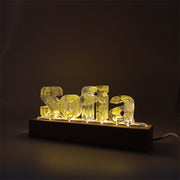 Vibrant Yellow | Eternal Flower Night Light | Wooden Base