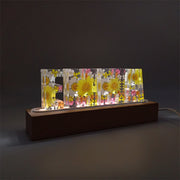 Summer - White & Yellow Daisies | Wooden Base | Dried Flower Letters Night Light