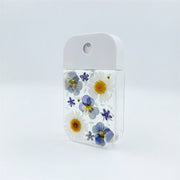 The World of Flowers | Free Custom Name Real Pressed Flower | Refillable Spray Bottle + Protective + Hook