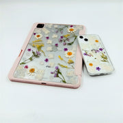 Matching Case | Purple Flowers White Daisies Tablet Case