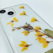 Fluttering Yellow Flower | Clear, Bumper, Border Phone Case | Apple Samsung Google