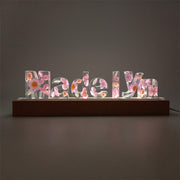 Pink Hydrangea | Eternal Flower Night Light | Wooden Base