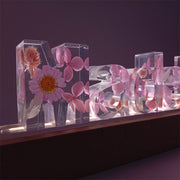 Pink Hydrangea | Eternal Flower Night Light | Wooden Base