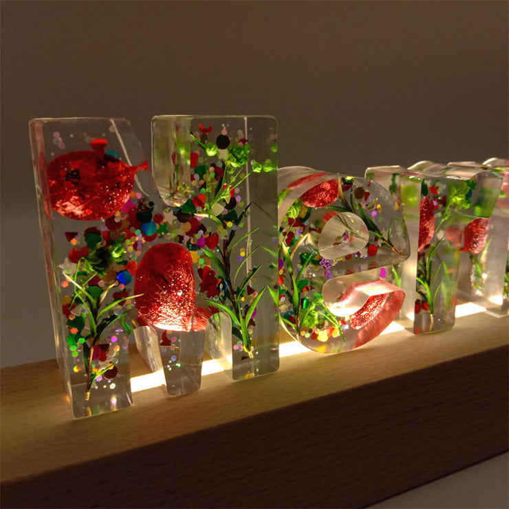 【Christmas Limited】Red Delphinium Green Grass | Christmas Limit | Eternal Flower Night Light