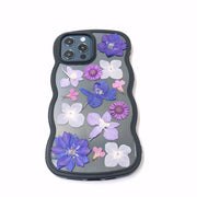 Blue Delphinium Purple Hydrangea | Waves Case | Bumper Border Case | iPhone 12/13/14 Phone Case