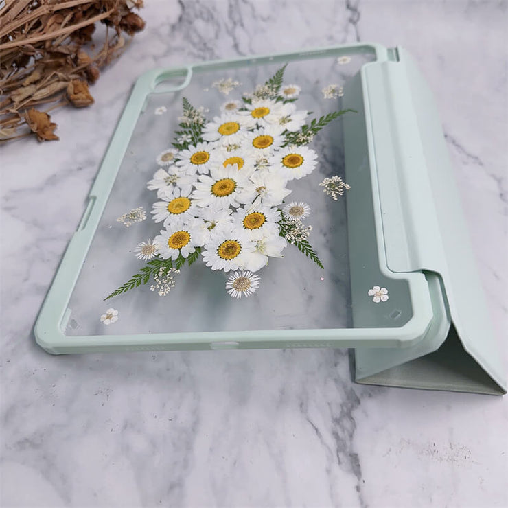 April Daisy BirthFlower Tablet Case | iPad Pro Air mini6 Tab S8 S7 Ultra S8+ S7+ A8 A7 Case