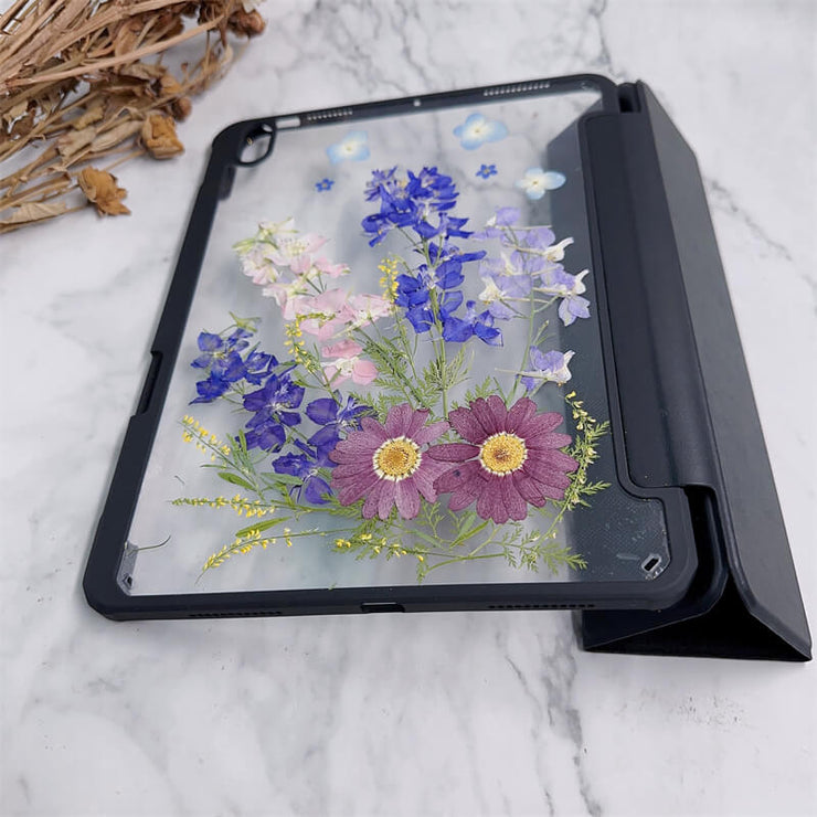 July Larkspur BirthFlower Tablet Case | iPad Pro Air mini6 Tab S8 S7 Ultra S8+ S7+ A8 A7 Case