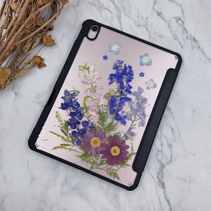 July Larkspur BirthFlower Tablet Case | iPad Pro Air mini6 Tab S8 S7 Ultra S8+ S7+ A8 A7 Case